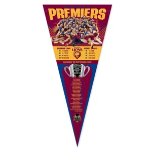 Brisbane Lions AFL 2024 Premiers Wall Pennant Flag P2! In Stock - Picture 1 of 2