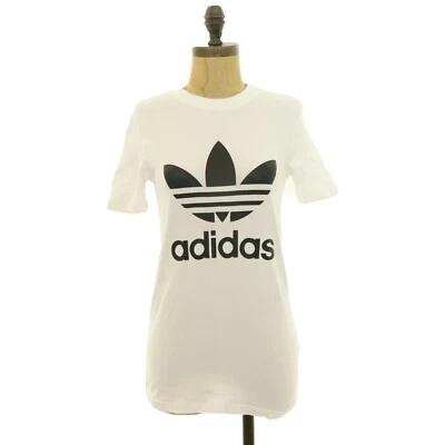 Adidas Originals Logo Trefoil Top XS Short Sleeve White Athletic NEW B47 - Image 1 of 4