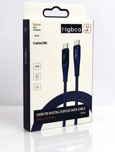 Mgbca Nylon Sonic Fast Charge USB-C Cable For Galaxy A03S/A02S, 100W Display - Picture 1 of 21
