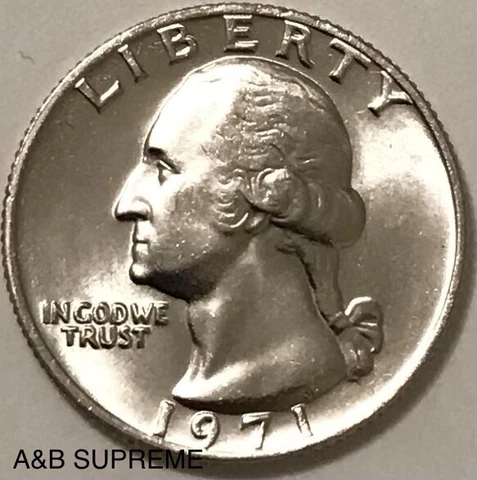 1971 Washington Quarter Dollar Gem Bu Uncirculated Cover
