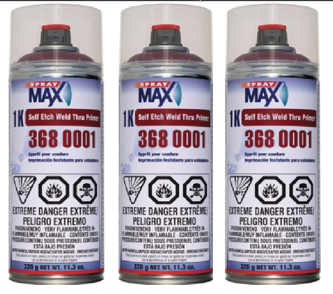 Spray MAX 3680001 1k Imprimación de soldadura autograbada (rojo marrón) (paquete de 3) Foto 1 de 1