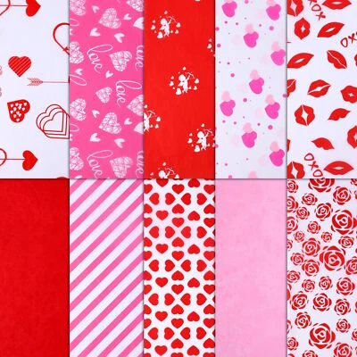 100 Sheets Velentine's Day Tissue Paper Gift Wrapping Paper for DIY Crafts - Image 1 of 4