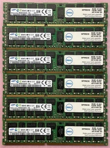 SAMSUNG 48GB(6x8GB) 2Rx4 PC3L-10600R ECC RDIMM SERVER MEMORY M393B1K70DH0-YH9 - Picture 1 of 4