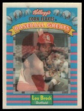 1991 Kellogg's Corn Flakes Baseball Greats #10 Lou Brock