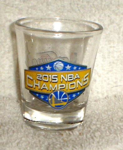 GOLDEN STATE WARRIORS 2015 NBA Champions CHAMPS champions Shot GLASS NE Cover
