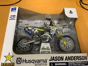 HUSQVARNA FC 450 JASON ANDERSON 1:12 Die-Cast Motocross MX Toy Model Bike - Picture 1 of 3