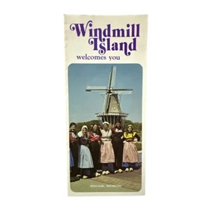 Vintage Windmill Island Municipal Park Holland Michigan 1964 Travel Brochure - Picture 1 of 5