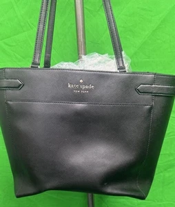Kate Spade New York Staci grande borsa a mano in pelle per laptop - nera - Foto 1 di 10