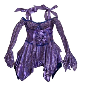 Muñecas Kill Trickz N Treatz Púrpura Cyber Fairy Lentejuelas Corsé Vestido Disfraz Rave - Imagen 1 de 9