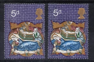 1970. Christmas. 5d value with perforation shift error. Fine unmounted mint. - Picture 1 of 1