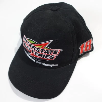 INTERSTATE BATTERIES Labonte #18 Nascar  Vintage BLACK Racing Hat 2000 - Image 1 of 4