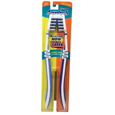 Cepillo de dientes medio cuello flexible Aquafresh Flex Tip #32 sellado paquete de 2 Foto 1 de 4