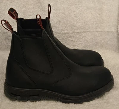 REDBACK EASY ESCAPE OIL KIP UBBK ELASTIC SIDE BLACK LEATHER WORK BOOTS~11.5~NWOB - Image 1 of 4