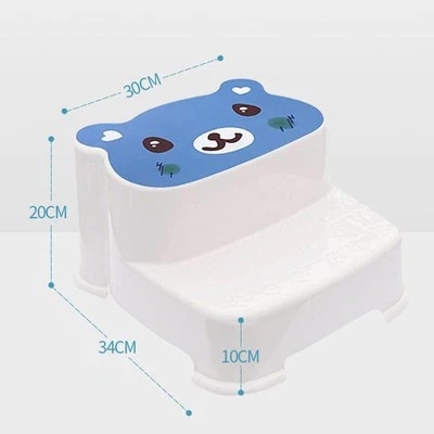 (Blue)Baby 2 Step Stool High Strength Large Load Bearing Double Slip Proof To GB - Image 1 of 4
