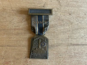 American Legion 1937 Springfield Band Pin ID Abzeichen Medaille Anhänger Namensschild Delegierter - Bild 1 von 24
