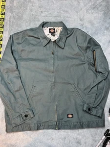 Dickies Canvas Jacke Herren XL grün Full Zip Mechaniker Workwear Grunge Street - Bild 1 von 12