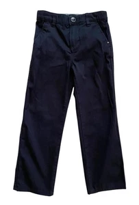 Quiksilver Boys Black Regular Fit Straight Leg Pants Size 7 Skater Surfer Logo - Picture 1 of 9