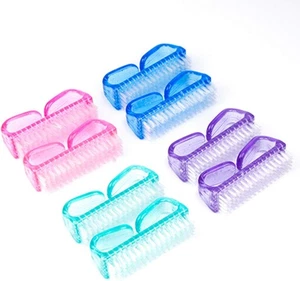 8 Pieces Handle Nail Brush Nail Hand Scrubbing Cleaning Brush - Picture 1 of 7