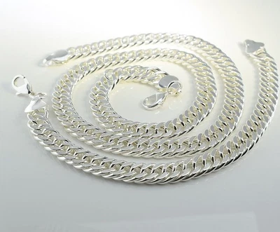 WHOLESALE 10 sets Market Sale White Gold Filled 9mm Necklace & Bracelet 💝💝💝 - Image 1 of 4