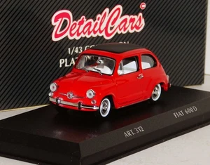 FIAT 600D RED SOFT TOP 1965 DETAIL CARS ART 312 1/43 - Picture 1 of 1
