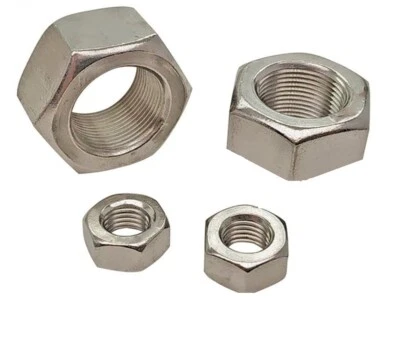 DADI PASSO FINE IN ACCIAIO INOX 8X1 10X1 10X1,25 12X1,25 12X1,5 14X1,5 16X1,5 - Immagine 1 di 4