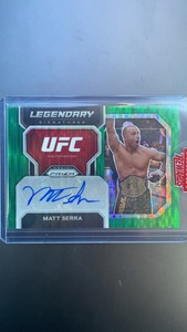 Matt Serra Auto /25 Legendary Signatures Prizm Green Pulsar 