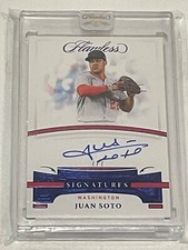 Juan Soto - 2021 Flawless Sapphire On Card AUTO SSP #7/7 Nationals-Yankees