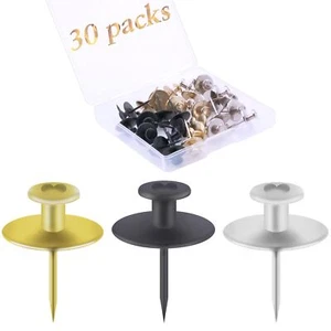 30 PCS Push Pins Picture Hanger Hooks Double Headed Nails Push Pin Thumbtacks... - Picture 1 of 7