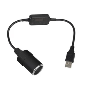 1PCS USB To 12V Car Lighter Female Socket Converter Adapter Cable Connector - Picture 1 of 1