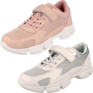 Niña Spot On H2R611 Blanco Rasgar Cinta Destapador Zapatilla - Imagen 1 de 10