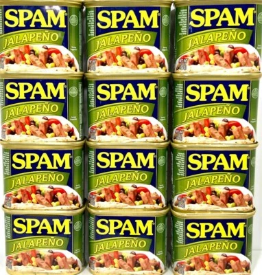 Spam Jalapeño Almuerzo Carne 12 OZ (Paquete de 12) ~ 4/2027 Foto 1 de 4