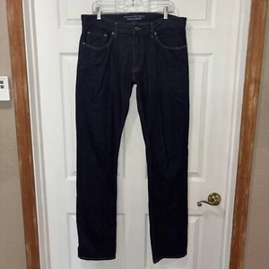 Pantalones de mezclilla rectos Banana Republic vintage para hombre 34 x 36 lavado oscuro todo algodón - Imagen 1 de 9