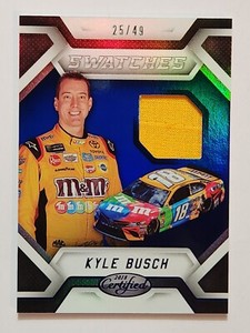 2018 Panini Certified NASCAR Racing Swatches #CS-KY Kyle Busch Blue #25/49