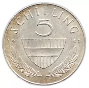 5 SCHILLING 1961 AUTRICHE / AUSTRIA / OSTERREICH (argent / silver) - Picture 1 of 2