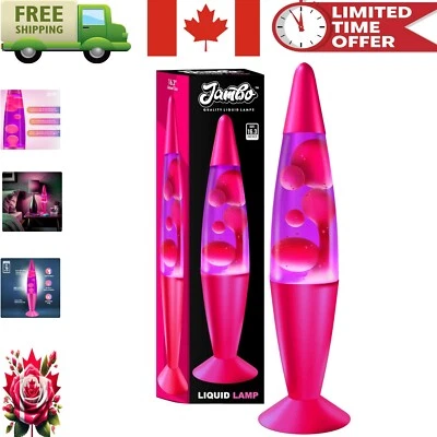 Calmante lámpara de magma de 16 pulgadas - Hermosa luz nocturna de movimiento líquido rosa y púrpura Foto 1 de 4