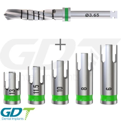 Conjunto de rolhas de broca + broca reta Ø3.65 externa irrigada, planta dental Im - Imagem 1 de 4