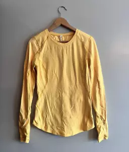 LULULEMON Run: Reflect Long Sleeve Athljetic Shirt TOP Wheat Yellow - Picture 1 of 7