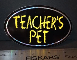 Vintage Stickers TEACHER'S PET Prism Vending Machine Sticker - Picture 1 of 2