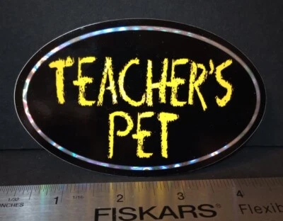 Vintage Stickers TEACHER'S PET Prism Vending Machine Sticker - Image 1 of 2