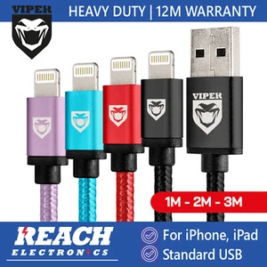 Cable Cargador Rápido Trenzado para iPhone 14 13 12 11 SE XR XS 8 iPad Cable de Sincronización USB - Imagen 1 de 51