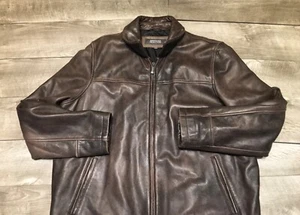 Kenneth Cole Reaction Leather Car Motorcycle Riding Mens Coat Jacket Size XL - Picture 1 of 13