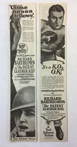 lot of two 1927 movie ads ~ THE PATENT LEATHER KID ~ boxing - Picture 1 of 1