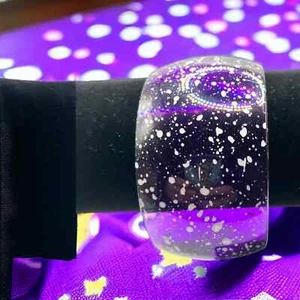 Purple Splatter Pattern Bangle Bracelet! - Picture 1 of 5