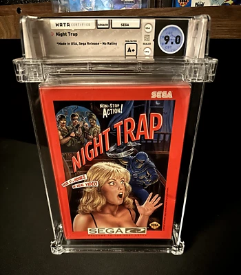 NIGHT TRAP SEGA CD 1992 FIRST PRINT FACTORY SEALED WATA 9.0 A+ NOT CGC VGA - Image 1 of 4
