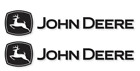 2X for John Deere Premium Vinyl Sticker 2-Pack Black 9" 12", 15", 24" or 36"-