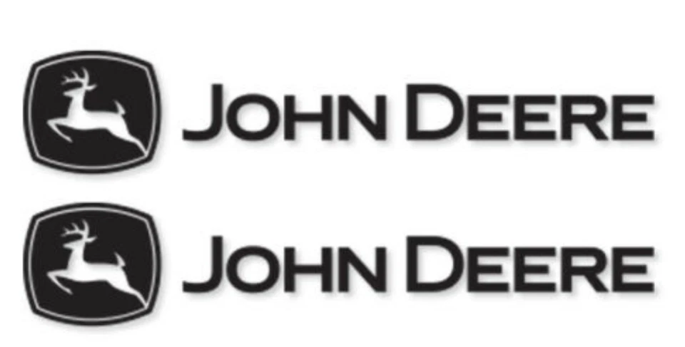2X for John Deere Premium Vinyl Sticker 2-Pack Black 9" 12", 15", 24" or 36"- - Image 1 of 1
