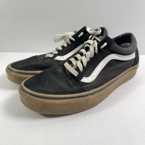 VANS Old Skool Gum Sneakers Shoes men US 8 Women US 9.5 Black White Suede Canvas - Picture 1 of 10
