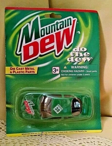MOUNTAIN DEW STOCK CAR DIE CAST PLASTIC NOS GOLDEN WHEEL SPECIAL EDITION GREEN. - Picture 1 of 8