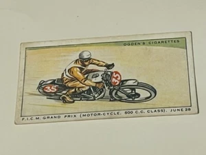 Motorrad Tabak Trading Card Ogdens 1931 Harley Motor Race FICM Grand Prix 40 - Bild 1 von 3