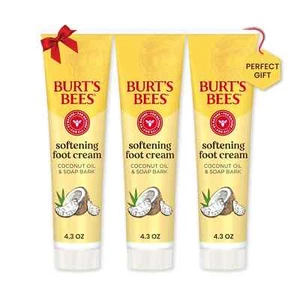 Crema suavizante de pies Burt's Bees con aceite de coco y corteza de jabón, 4,3 onzas 3PK - Imagen 1 de 6
